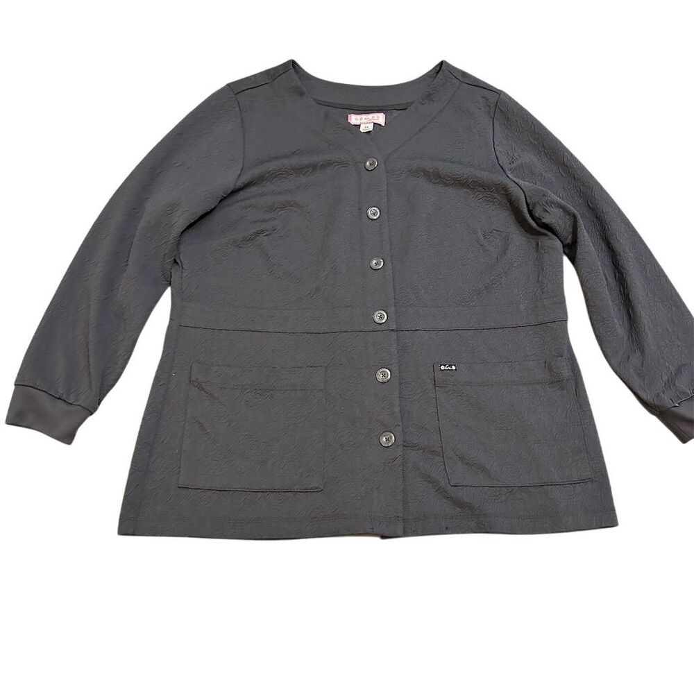 koi Women's Utility Jacket in Dark Gray